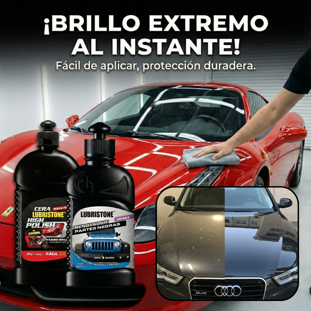 Cera High Polish + Renovador de Partes Negras
